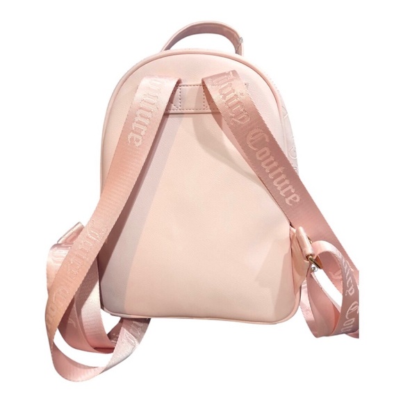 Juicy Couture baby pink powder blush upgrade U medium backpack with charm new - Picture 8 of 15